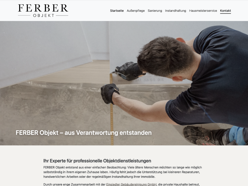 Ferber Objekt Webseite
